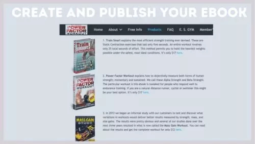 Create and publish your ebook